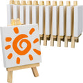 FIXSMITH 3x3 Inch Mini Stretched Canvas Easel Set- Bulk Pack of 12, Small by FIXSMITH