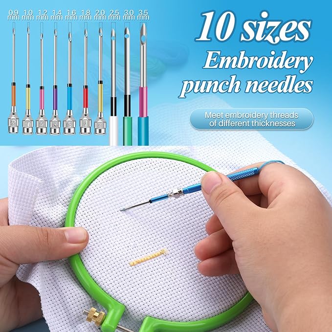 JUPEAN Embroidery Kit, Punch Needle Kit, Punch Needles Kit - Image 4