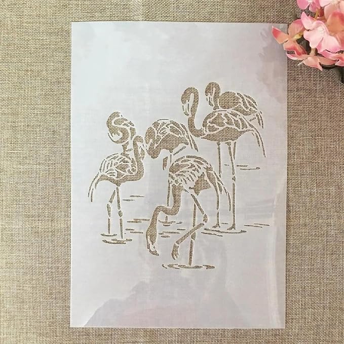 TIAMECH A4 Reusable Flamingo Stencil - Image 7