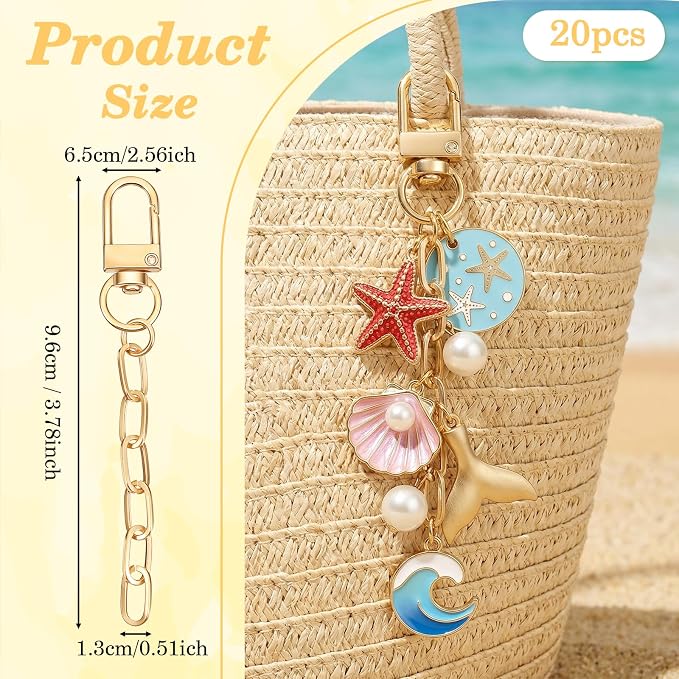 Ymapinc 20 Set Gold Keychain Making Kit, Lobster Claw Metal Clasp - Image 2