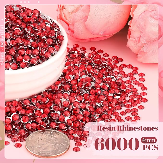6000PCS 4mm Resin Rhinestones Bulk - Image 2