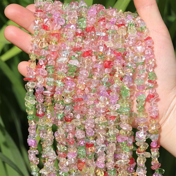 200 Pcs Crystal Chip Glass Beads by DQJRJTJewelryMakingCraftsSupplies