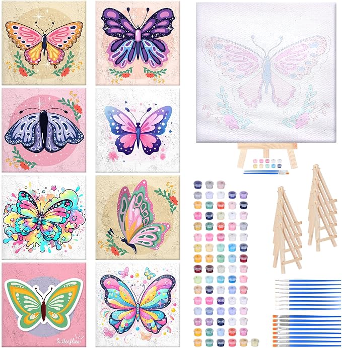 RoundFunny 8 Set Paint by Numbers Kit by RoundFunny