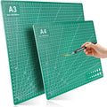 2 Pcs Large Cutting Mat Self Healing, Double Sided, Grid Line And Angles Help by ZenBeya