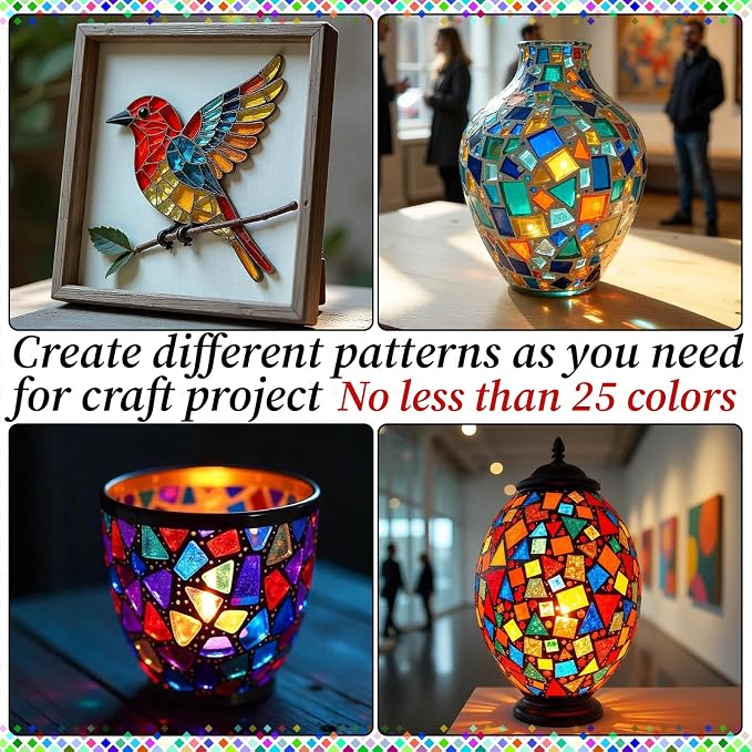 2400 Pcs Mosaic Tiles, Glass Mosaic Tiles - Image 4