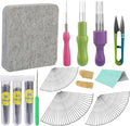 99 Pcs Needles Felting Tools Kit Soft 6"x6" Needle Felting Pad by SOCNITC