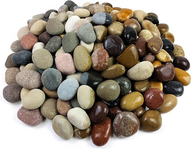 FANTIAN 10 lbs River Rocks, 1-2 Inch Natural Pebbles - Image 3
