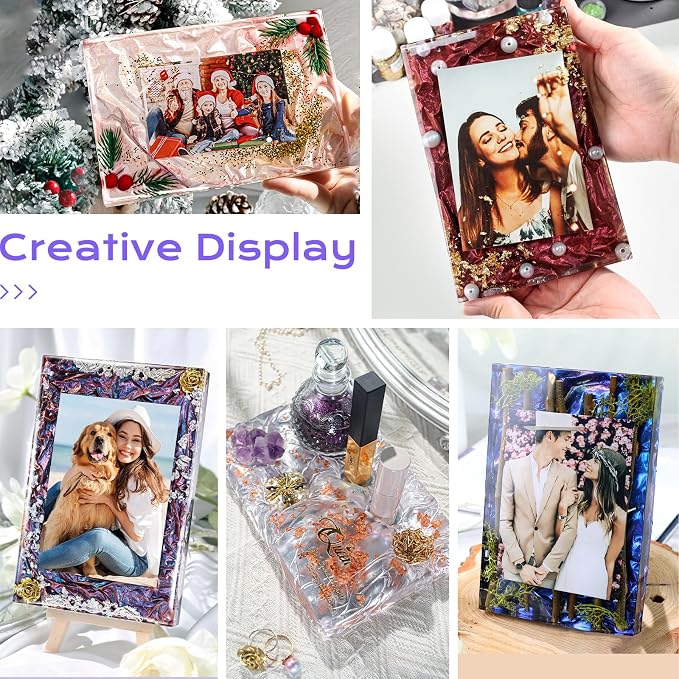 HeyClear Epoxy Resin Picture Frame Silicone Mold Kit -34 oz Super Clear and - Image 3