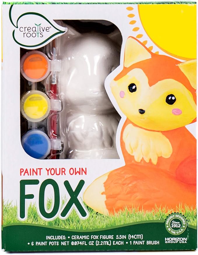 Creative Roots Paint Your Own Fox, DIY Fox, Kids Painting Set, Creativity by CreativeRoots