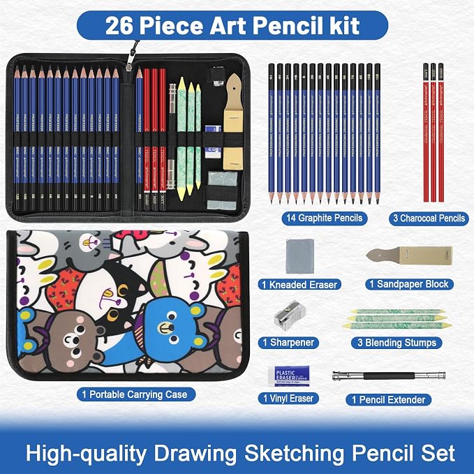 25 Pack Sketching Pencil Set - Image 2