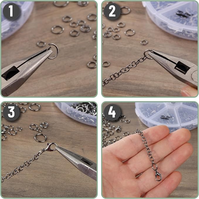 Mr. Pen- Open Jump Rings Set, 6 Assorted Sizes, Jewelry Making Findings - Image 3