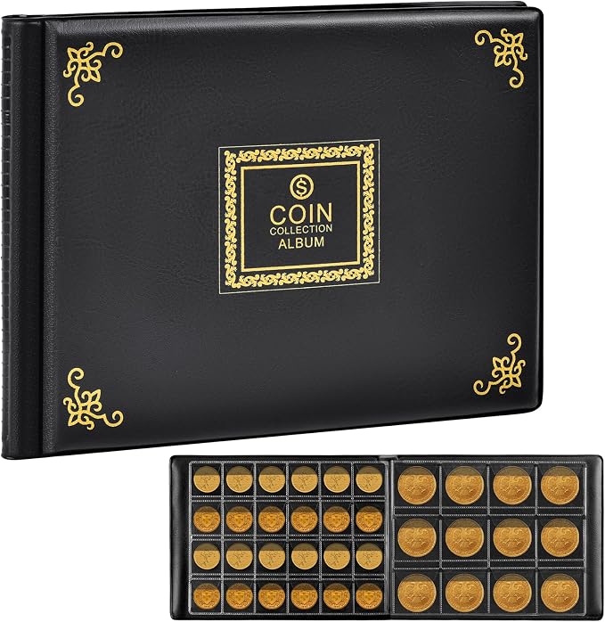 Coin Collection Supplies Holder Book by APTBYTE