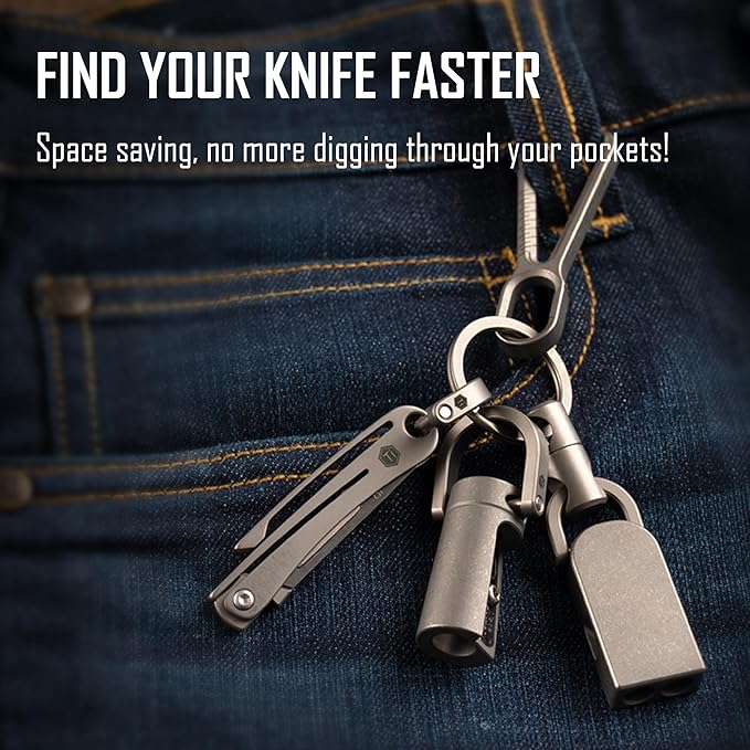 KeyUnity KK07 Precision Craft Utility Blade Titanium Handle Mini Cutting Tool - Image 4