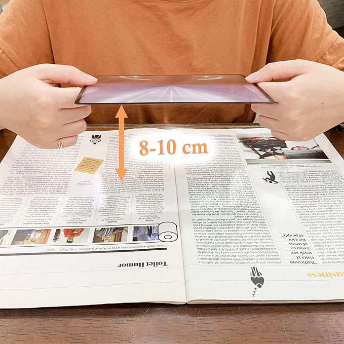 MAGDEPO Page Magnifying Sheet 3X Lightweight Flat Optical Plastic Fresnel Lens - Image 3