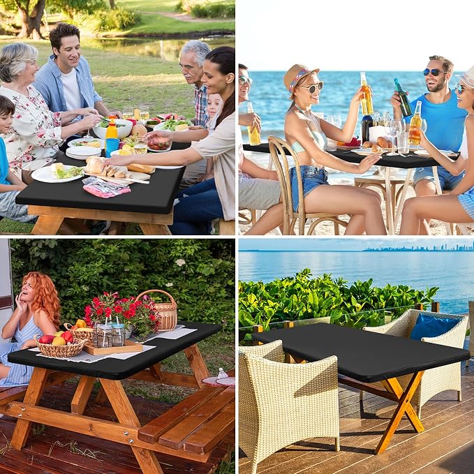 homing Rectangle Table Cloth Cover, Water-Resistant Polyester Elastic Fitted - Image 6
