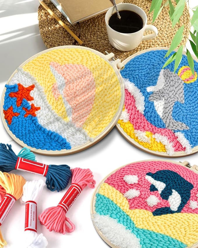 TINDTOP Punch Needle Kits, 3 Pack Punch Needle Embroidery Kits - Image 7