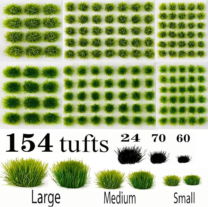 Tufts - Battlefield 154 Pcs, 3 Sizes -Terrain Model Kit - Image 4