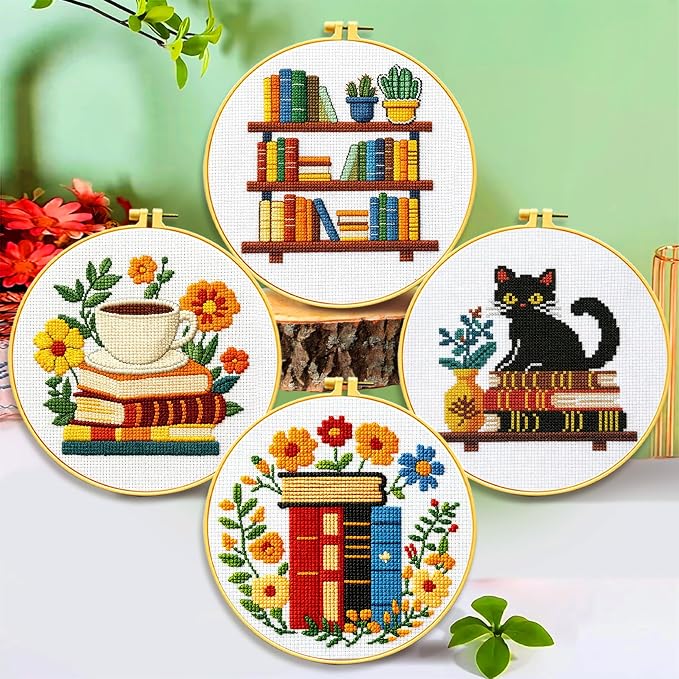 Zhenqing 4 Themes Cross Stitch Kit Set - Image 2