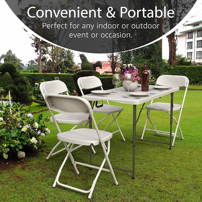 4 Feet Foldable Table Adjustable Height - Image 2