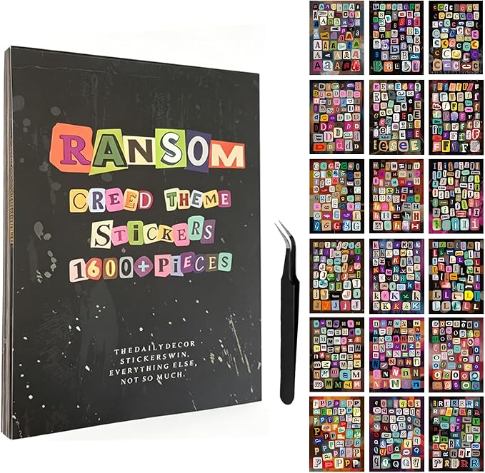 1600+ Pcs Letter Stickers for Scrapbooking, Alphabet Sticker Book for DIY | by PPVWEY