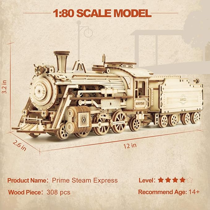 ROKR Model Car Kits Wooden 3D Puzzles Model Building Kits - Image 6