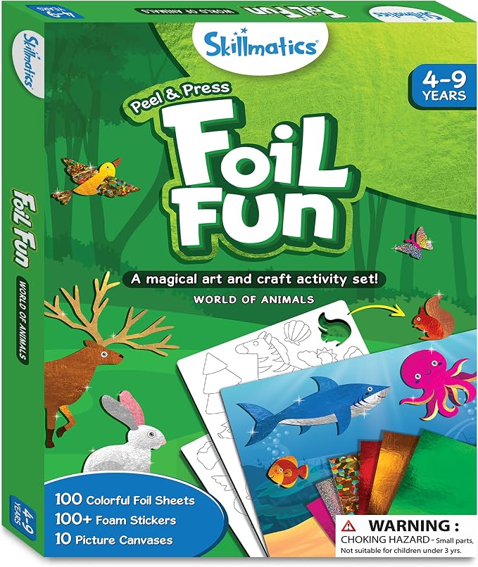 Skillmatics Foil Fun – Animals, No Mess Art & Craft Kit - Image 8