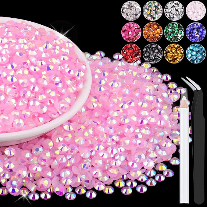 6000PCS 4mm Resin Jelly Rhinestones in Bulk, Bedazzling Flatback Crystals by BELLEBOOST