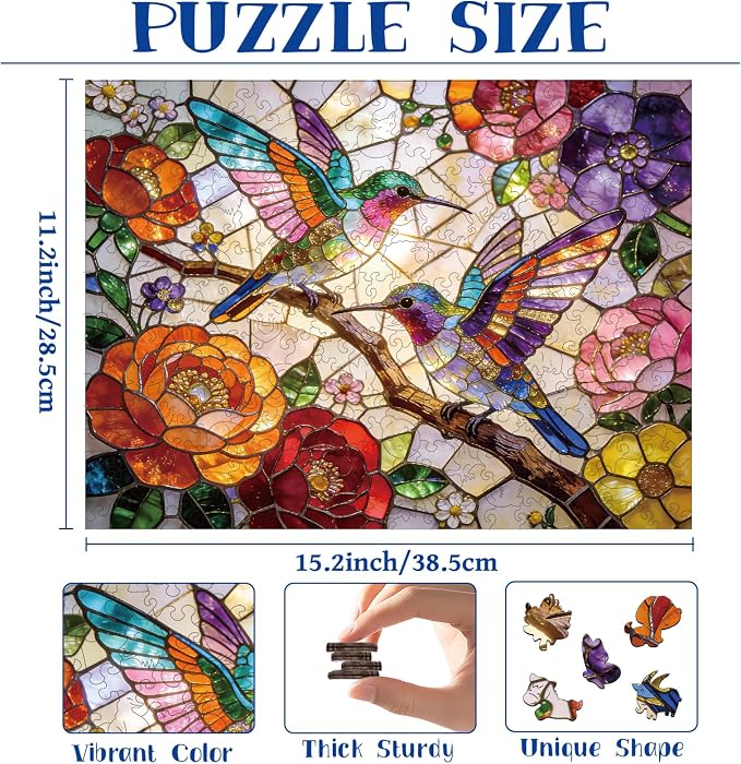 300pcs Wooden Puzzles for Adults Unique Animal Shaped Pieces | Colorful Funny - Image 2