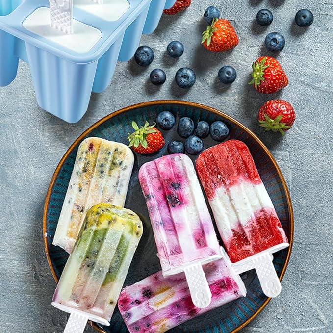 Popsicle Molds, 10 Pieces Silicone Popsicle Molds - Image 8