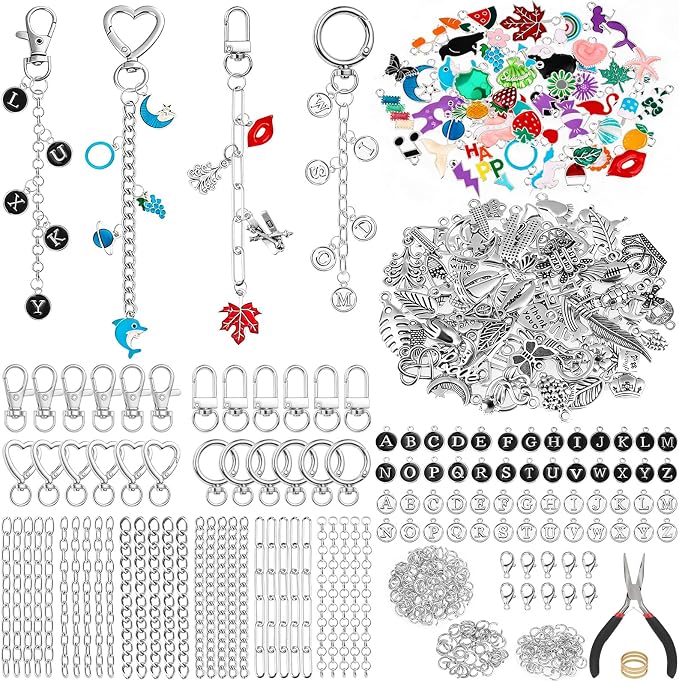 Modacraft 443 Pcs Charms Lip Gloss Keychain Making Kit by Modacraft
