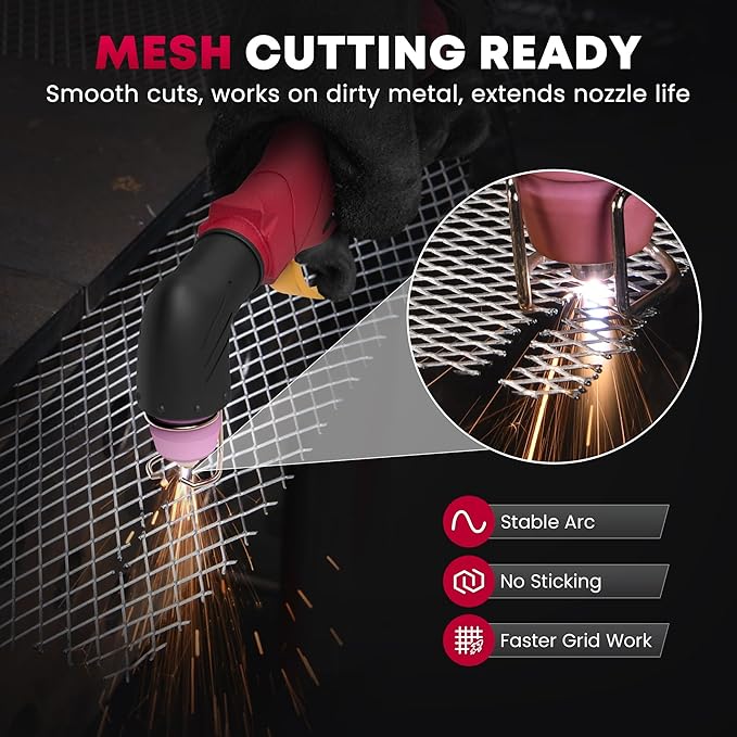 Plasma Cutter, [Pilot Arc][Large LED Display][Air Sensor] 55A bestarc Plasma Cutter Machine 110/220V Dual Voltage, 1/2 Inch Clean Cut 4/5 Inch Max Cut, Post Flow Mesh, 2T/4T for Beginners DIY