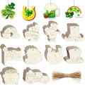 80PCS Wooden St. Patrick's Day Ornaments to Paint Shamrock Cutout Decorations by Sophena