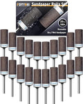 20Pcs 180 Grit Sanding Drums Sandpaper Sticks Set for Dremel Rotary Tool with 1/8" Shank, Rotary Tool Accessories Suitable for Metal Rust Removal/Jade Polishing/Stone Grinding (180 Grit)