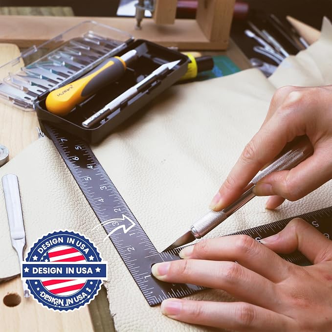 MulWark Exacto Knife Set | Craft Knife Kit | 16pc Precision Craft Hobby Kit - Image 2