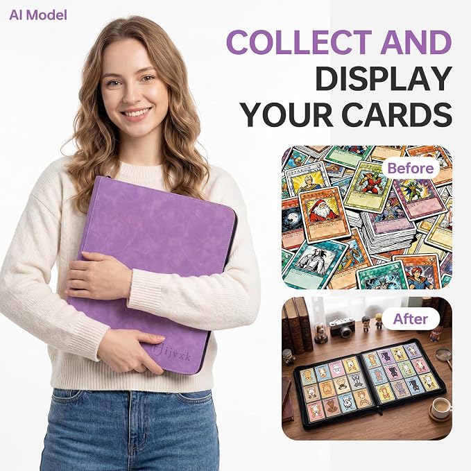 Card Binder 12 Pocket, Premium 720 Double Sided Pocket Collection Binder - Image 7