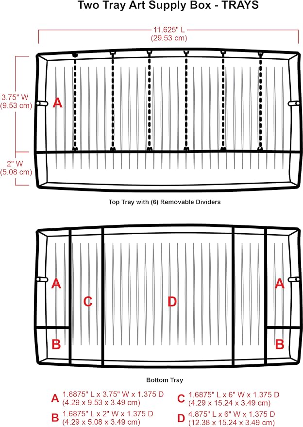 ArtBin 6892AG 2-Tray Art Supply Box, Portable Art & Craft Organizer - Image 5