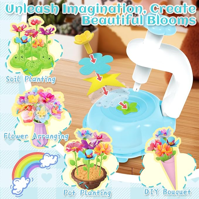 Kufanda Arts and Crafts for Kids 4-6, Toddler & Creative Fabric Flower Bouquets - Image 4