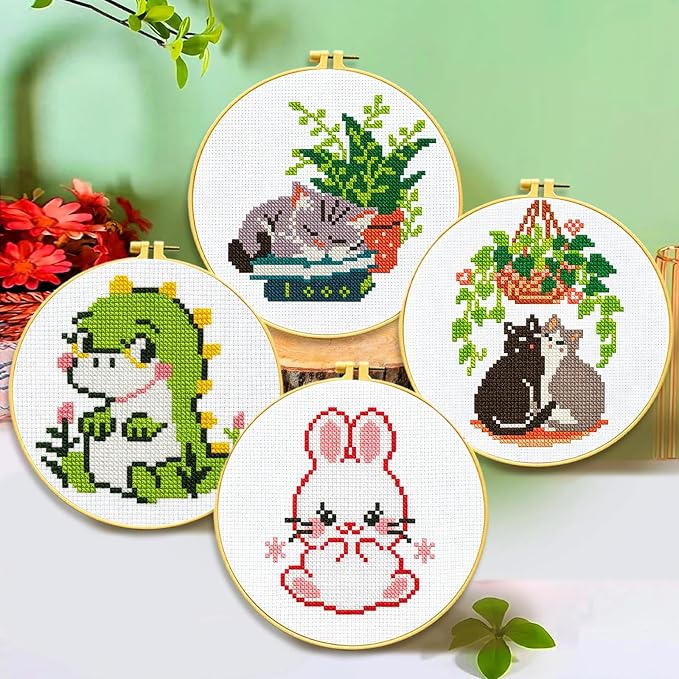 Zhenqing 4 Cute Animal Cross Stitch Kit - Image 2