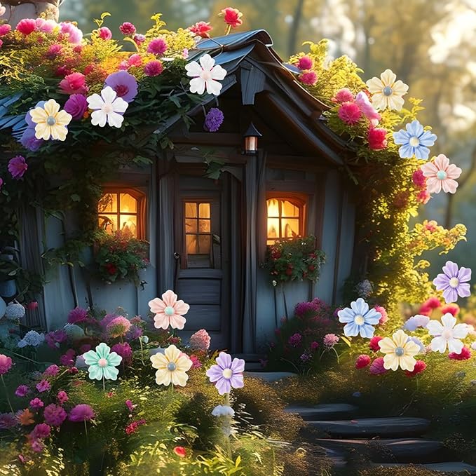 100 Pieces Tiny Flower for Dollhouse Miniatures Resin Things for Crafts Mini - Image 4