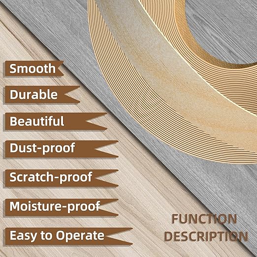 GSCIT Club Birch Edge Banding, 1/2 inch x 50ft roll of Veneer Edge Banding Preglued Flexible, Real Wood Tape Banding