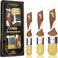 3 Pack Pro Paint Brush Set, Comfy Rubber Handle, Ultra-Smooth & Even Finish by Pinstone