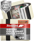 Redford Supply Co. Cold Snap (0°F) 2 Pack Outdoor Faucet Covers for Winter Freeze Protection, 7.5"W x 9.5"H, Foam Spigot Covers Winter Insulated, Outside Pipe Cover, Insulated Hose Bib Cover (Beige)