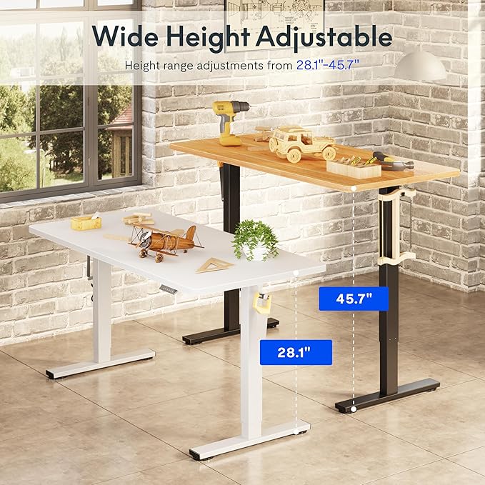 FLEXISPOT Electric Adjustable Workbench, 55x28 Inches Ergonomic Worktable - Image 6
