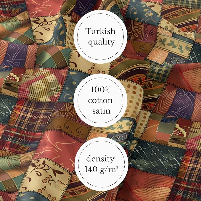 100% Cotton Fabric by the Yard – Turkish Quality Quilting & Sewing Fabric - Image 6