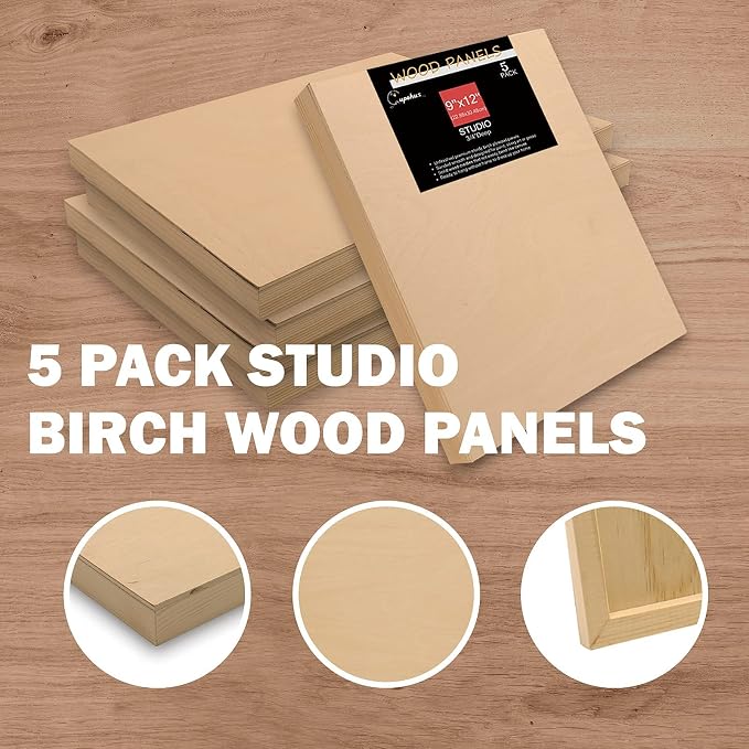 Cupohus Unfinished Birch Wood Boards Canvas - Image 4
