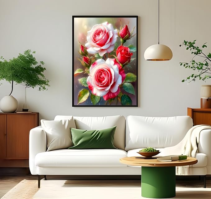 Diamond Paintings Kits for Beginners, Flower Diamond Arts Kits for Adults - Image 3