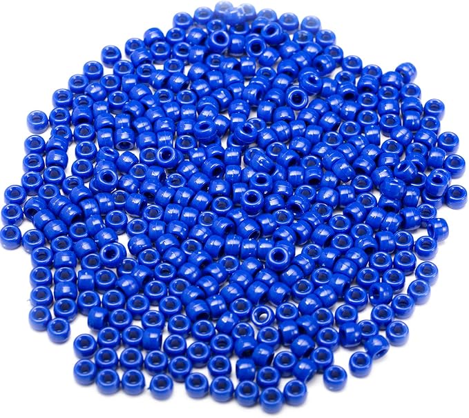1000 Pcs Acrylic Single Color Pony Beads 6x9mm Bulk - Image 4