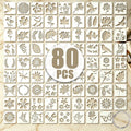 80 PCS Small Botanical Stencils by UpChoNice