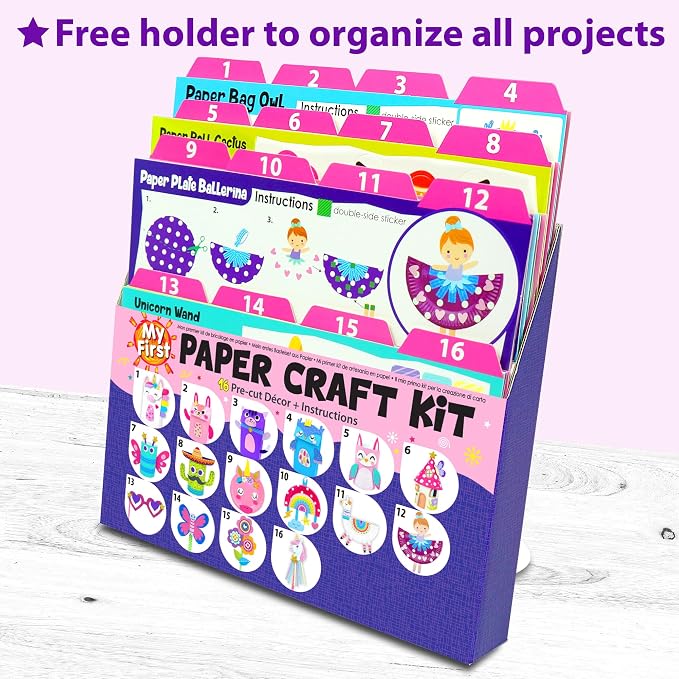 KRAFUN Unicorn & Bunny Beginner Paper Craft Kit - Image 3
