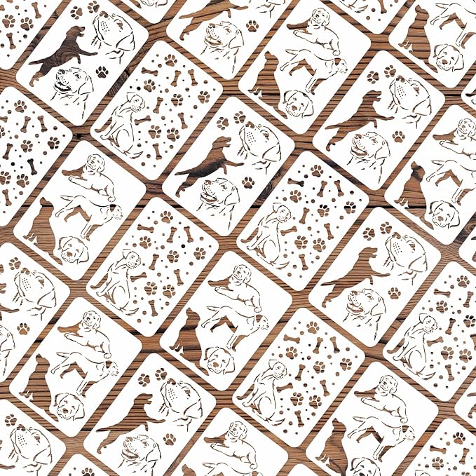 INFUNLY 3pcs Labrador Dog Wall Stencils - Image 4